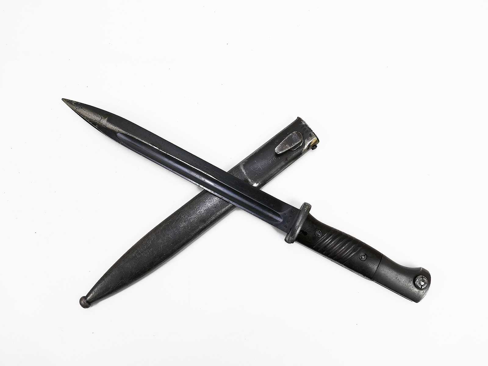 #A1 Wehrmacht Bajonett M84/98 Gebr. Heller Karabiner K98 / Seitengewehr mit Scheide