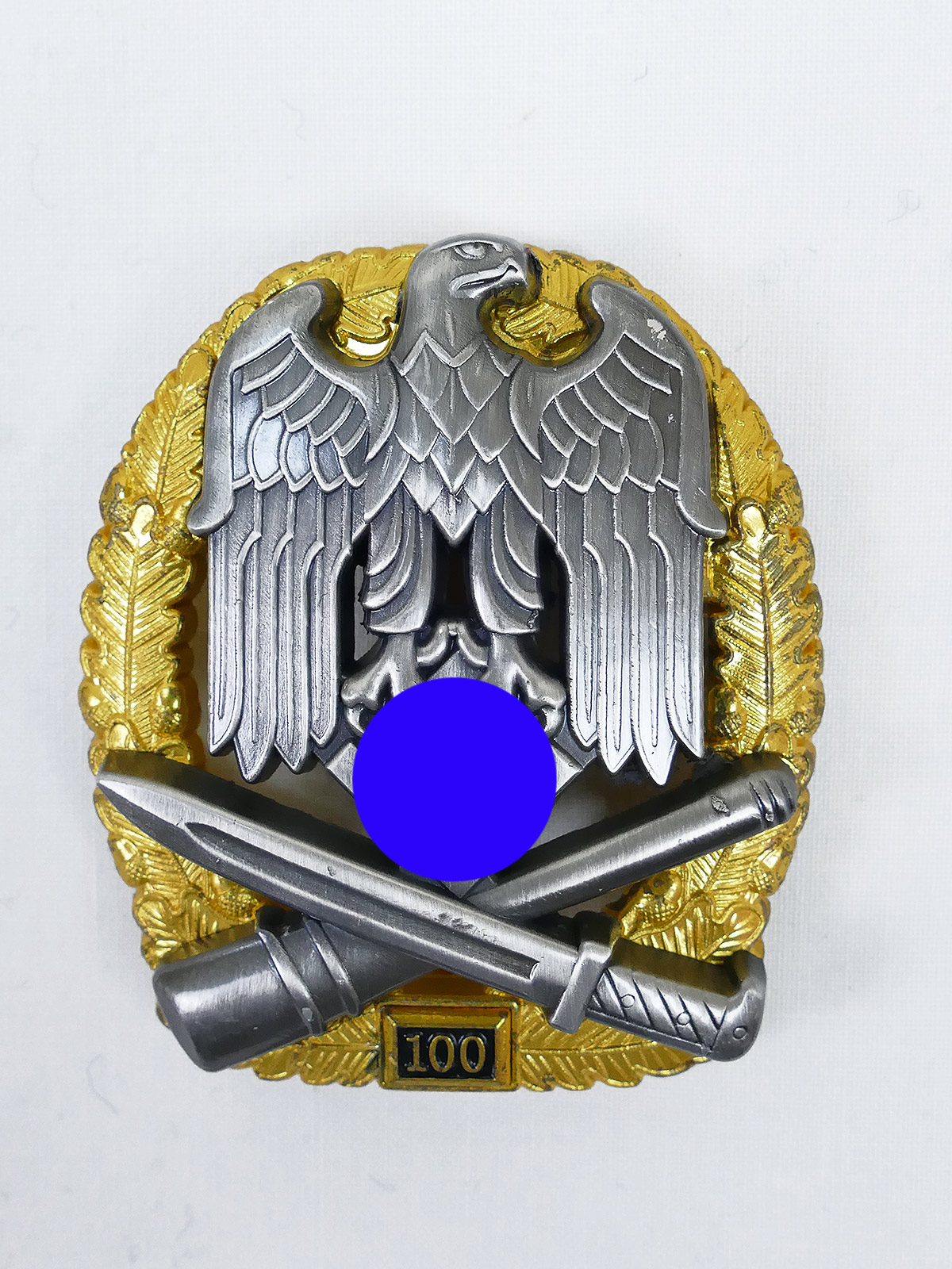 P1260644hJVMSKvYO6Kya Wehrmacht Allgemeines Sturmabzeichen JFS mit Einsatzzahl 100