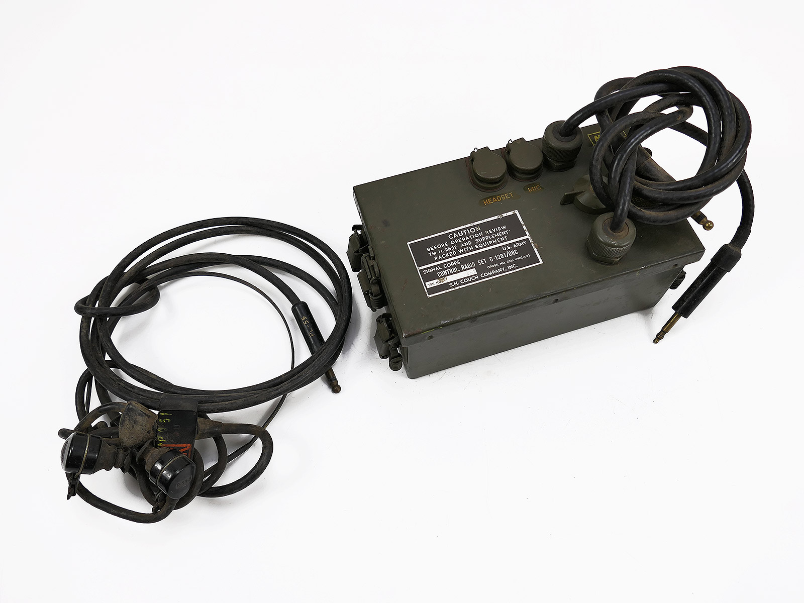 US Signal Corps Control Radio Set C-1201 /GRC Korea Vietnam Funkgerät BATTLE WORN