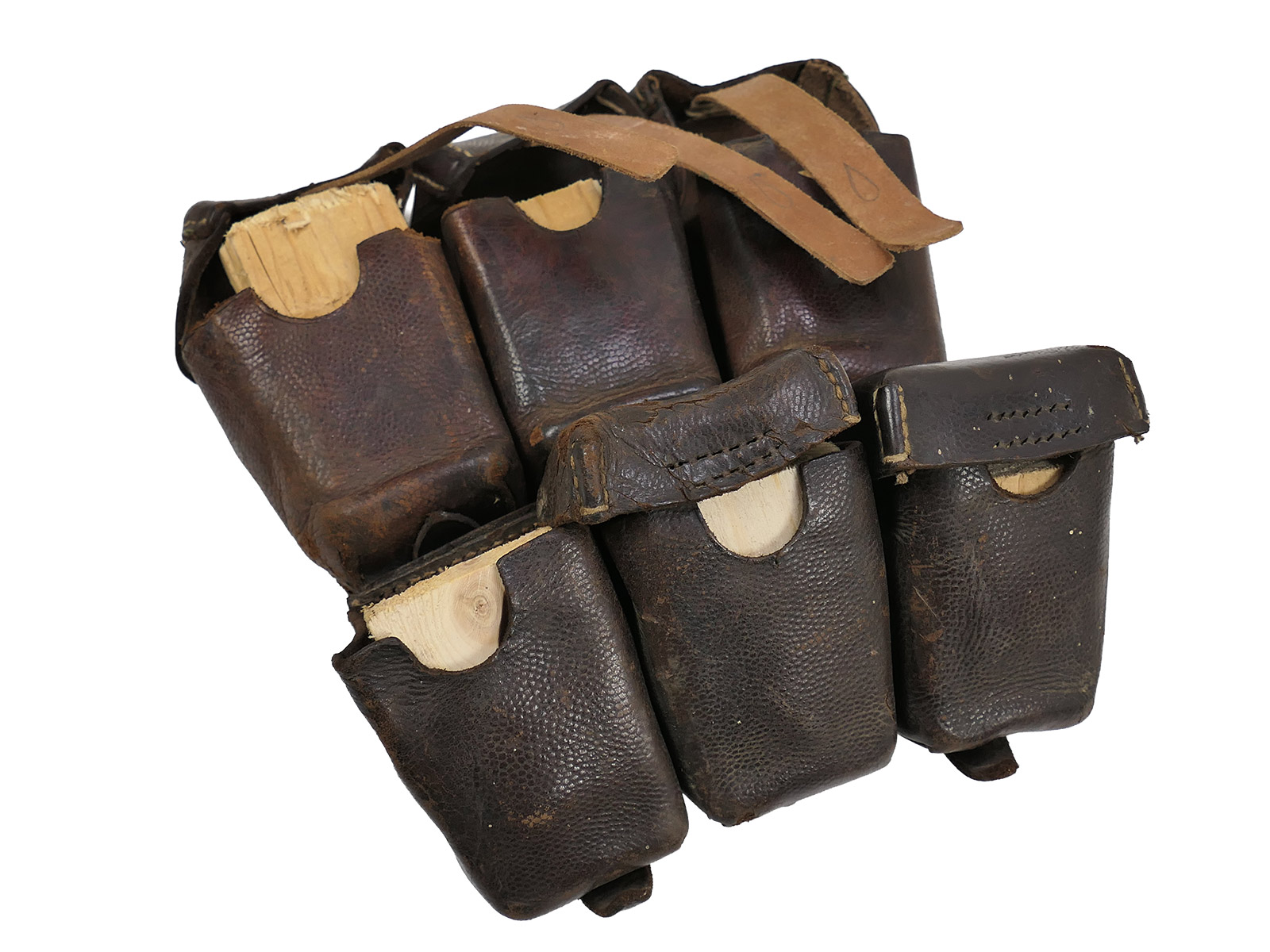2x Ersatzteilträger Original WK1 Patronentasche Bastlerstücke unvollständig COLLECTION BATTLE WORN