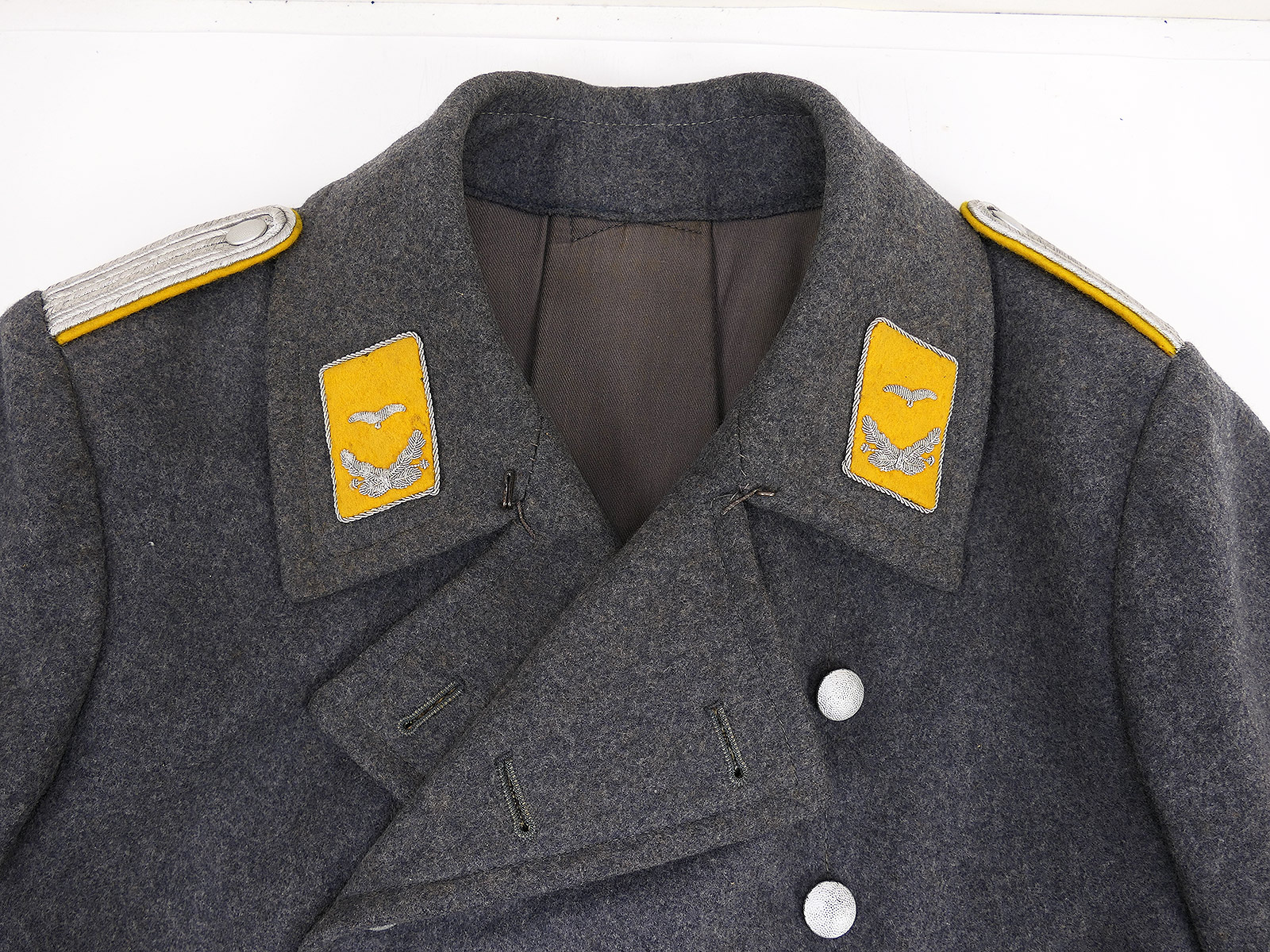 Original WK2 Luftwaffe M40 Mantel Wintermantel Leutnant LBA 41 gestempelt TOP COLLECTION