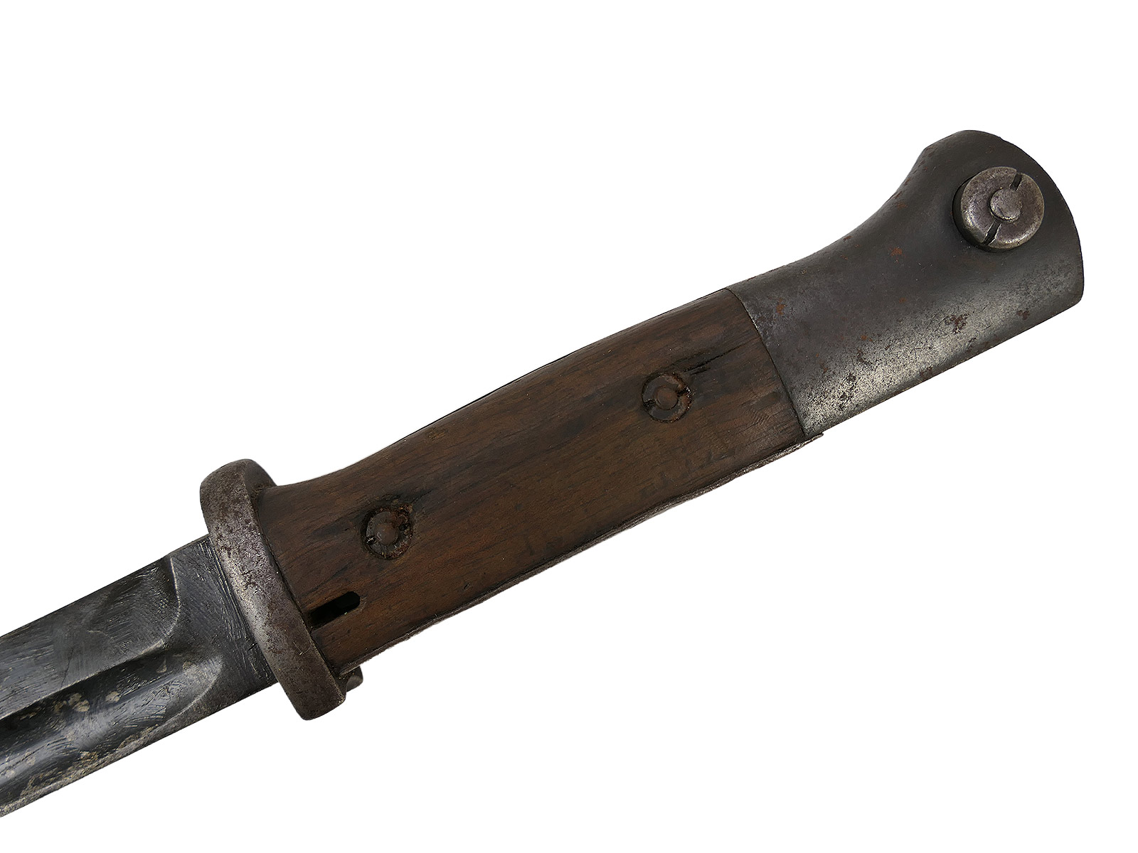 SET Wehrmacht Bajonett M84/98 Karabiner K98 / Seitengewehr mit Scheide + Koppelschuh BATTLE WORN