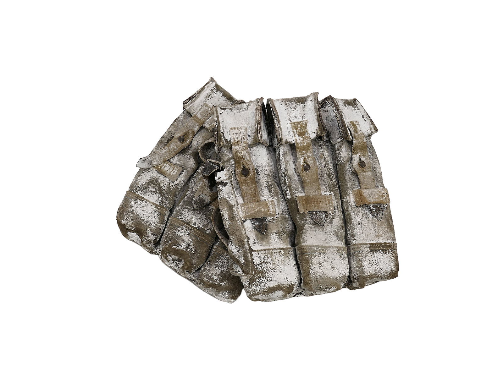  2x Magazintasche WINTERTARN Ardennen Sturmgewehr 44 STGW44 MP44 BLAUER Faden BATTLE WORN