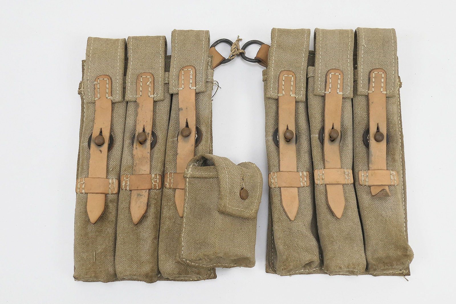 #10 Wehrmacht Paar MP 38/40 Magazintaschen MP38 MP40 Web Leinen Tasche
