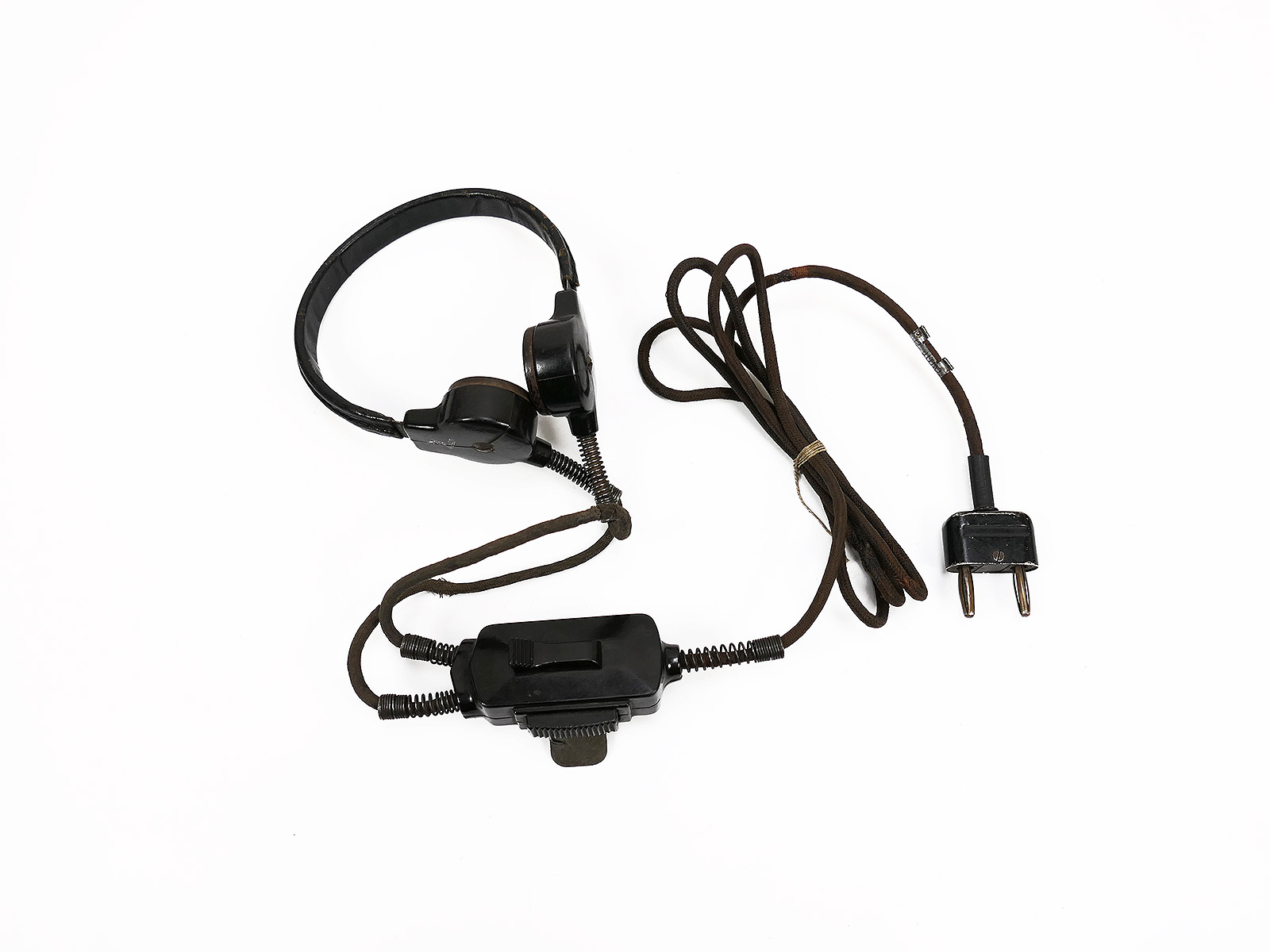 Wehrmacht Waffen SS Panzer Kehlkopfmikrofon mit Umschalter Schaltkasten Funkgerät