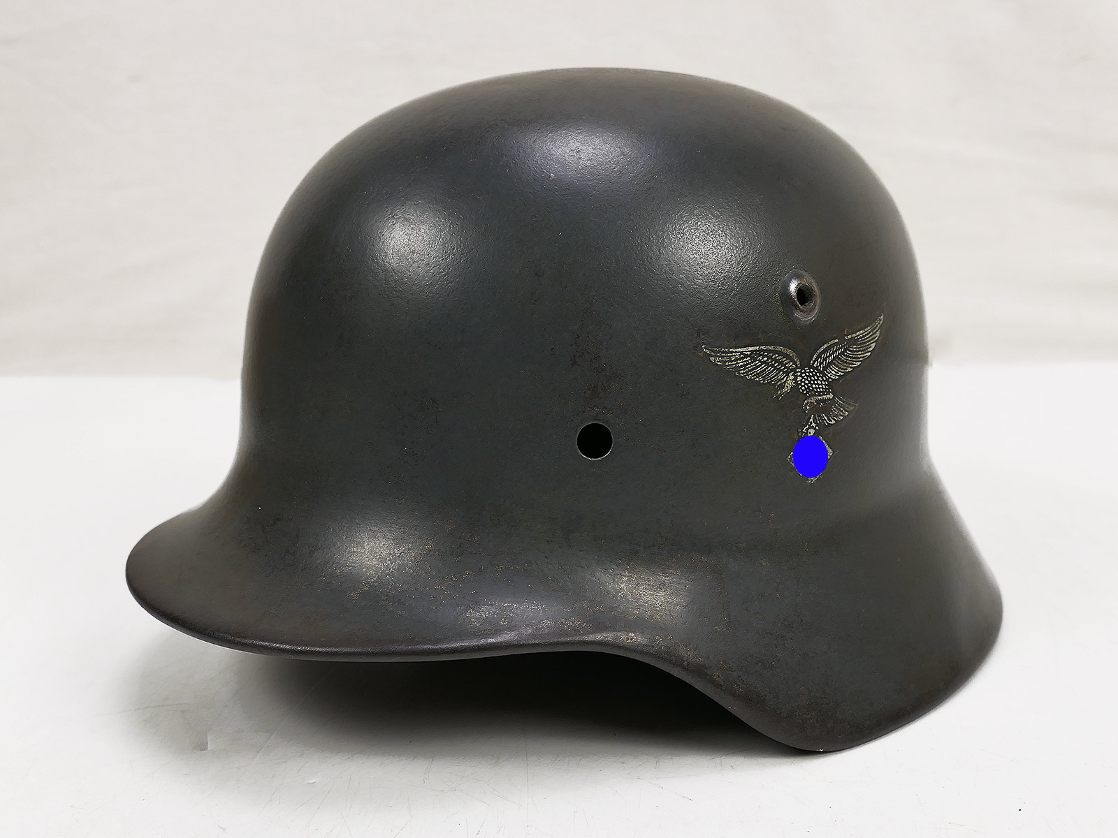 Original Wehrmacht / Luftwaffe Stahlhelm GLOCKE M35 DD SE62 Antik COLLECTION BATTLE WORN