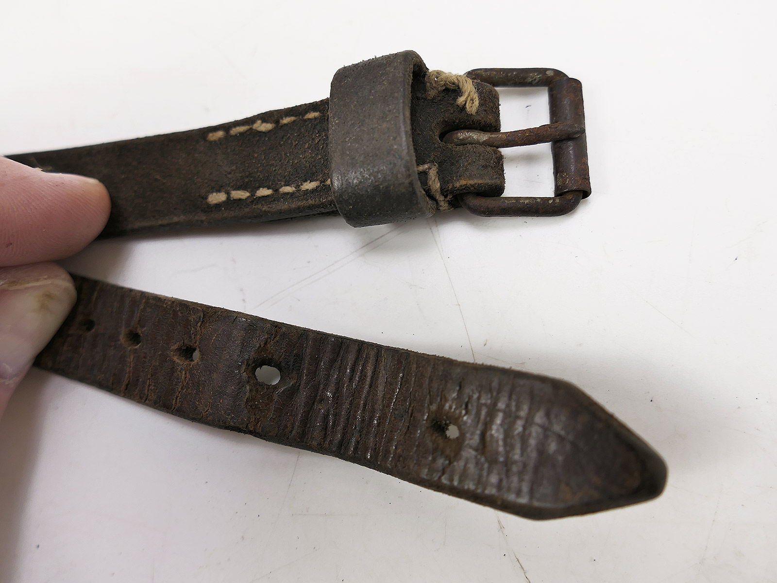 Kochgeschirr Wehrmacht Hersteller OHW 44 mit Lederriemen COLLECTION BATTLE WORN