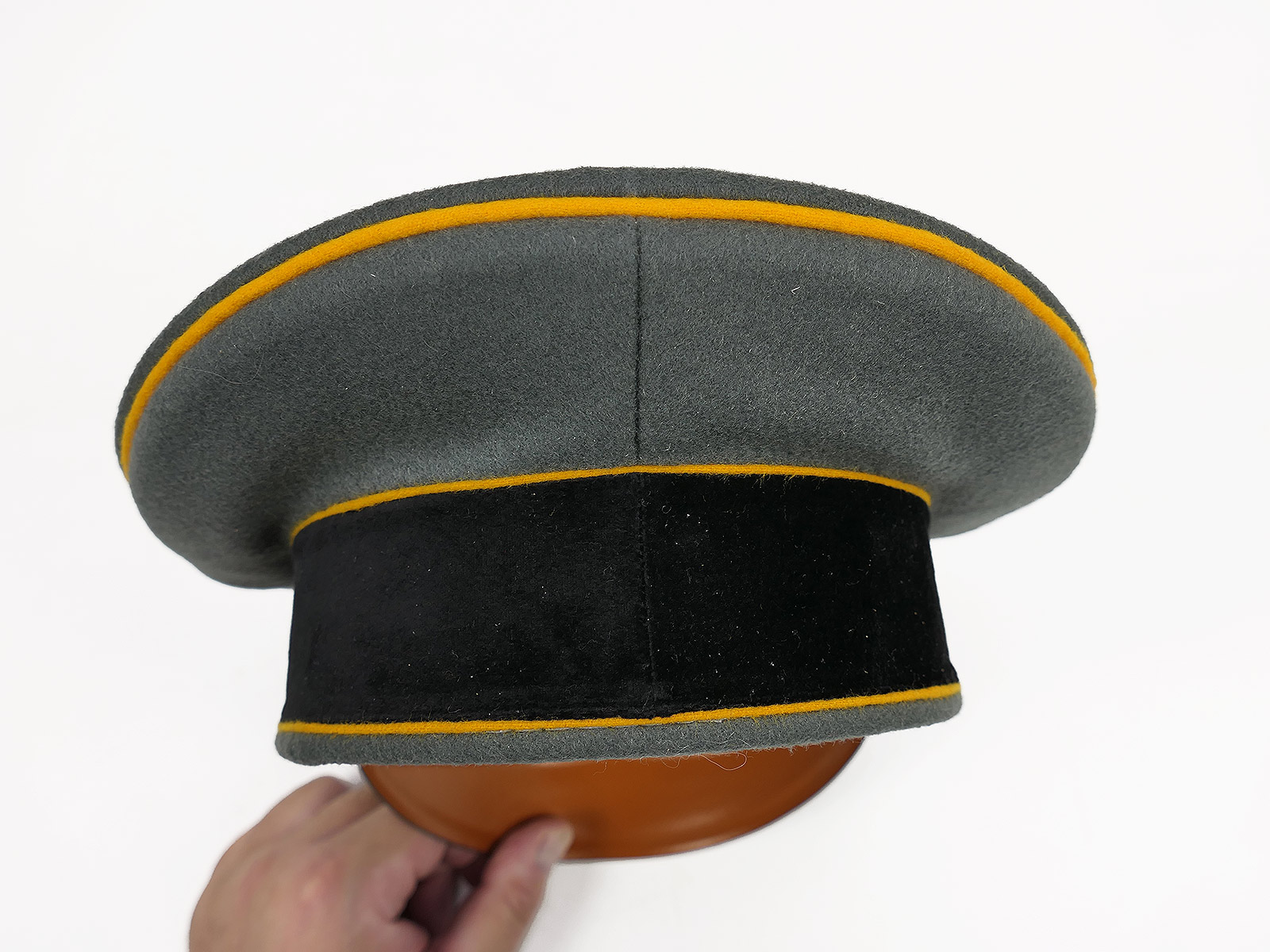 Waffen SS Schirmmütze Offizier KAVALLERIE Gr.58 Top Museumsanfertigung mit Metall Effekten