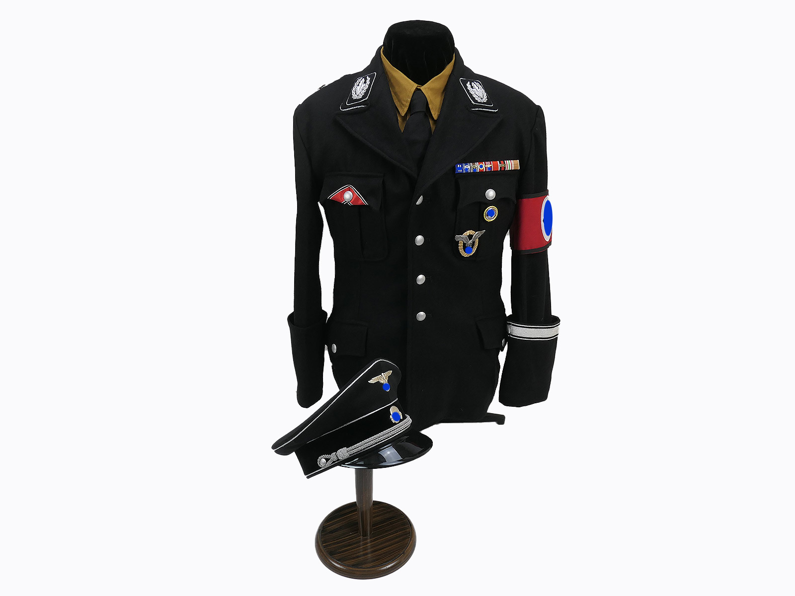 Schwarzes Uniform Ensemble Allgemeine SS M32 nach Vorlage Heinrich Himmler RFSS