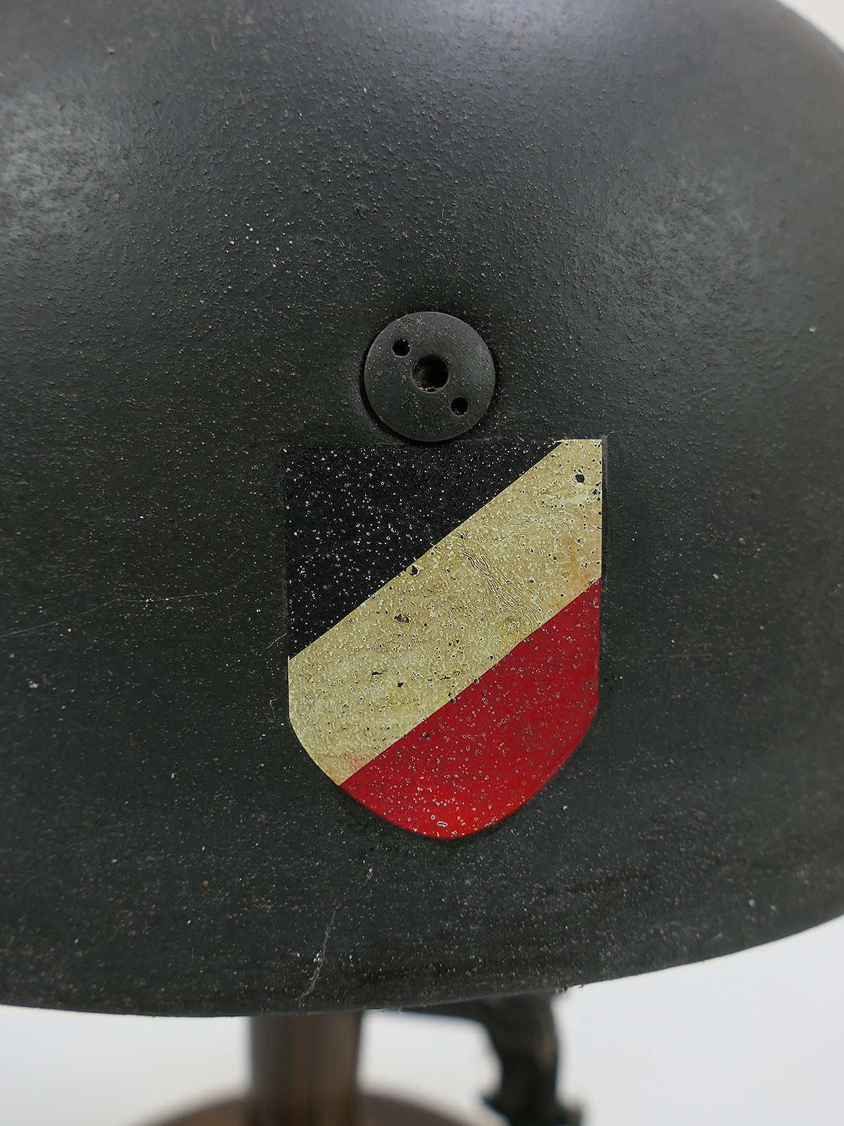 Einzelstück - Vintage Camouflage Fallschirmjägerhelm DD Stahlhelm M38 Luftwaffe Fallschirmjäger COLLECTION