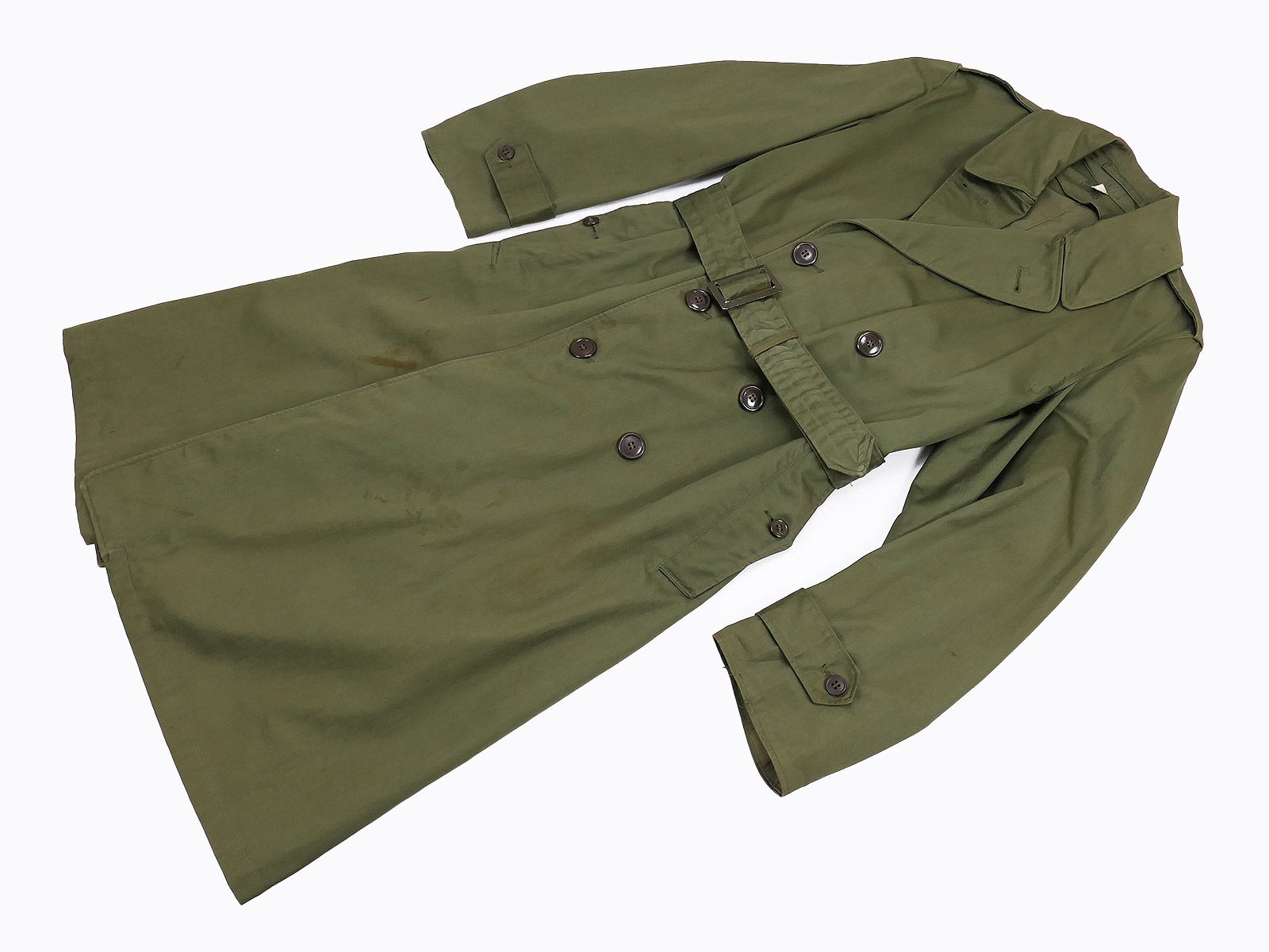 Original US Overcoat Cotton OG107 Mantel Trench Coat 1953 Gr. Small Korea Krieg 50er Jahre