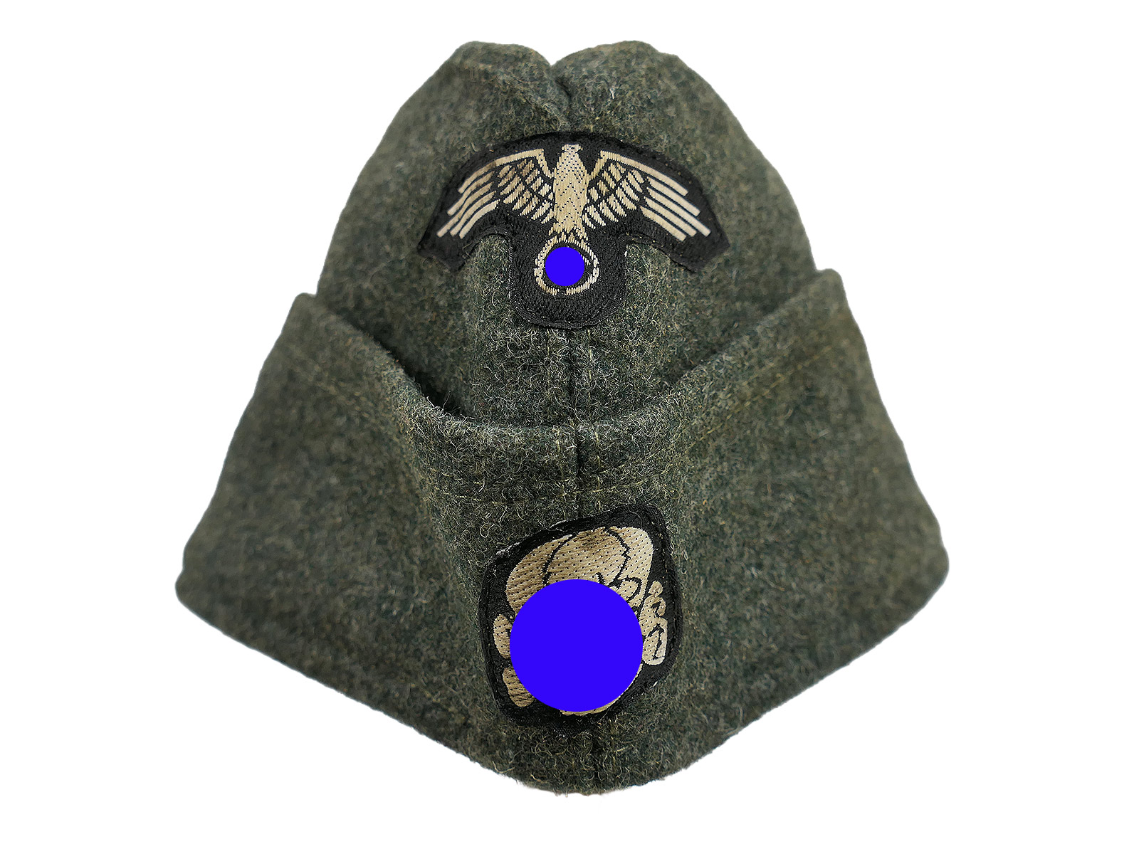Waffen SS Schiffchen für Mannschaften mit Mützenadler und Totenkopf Gr.58