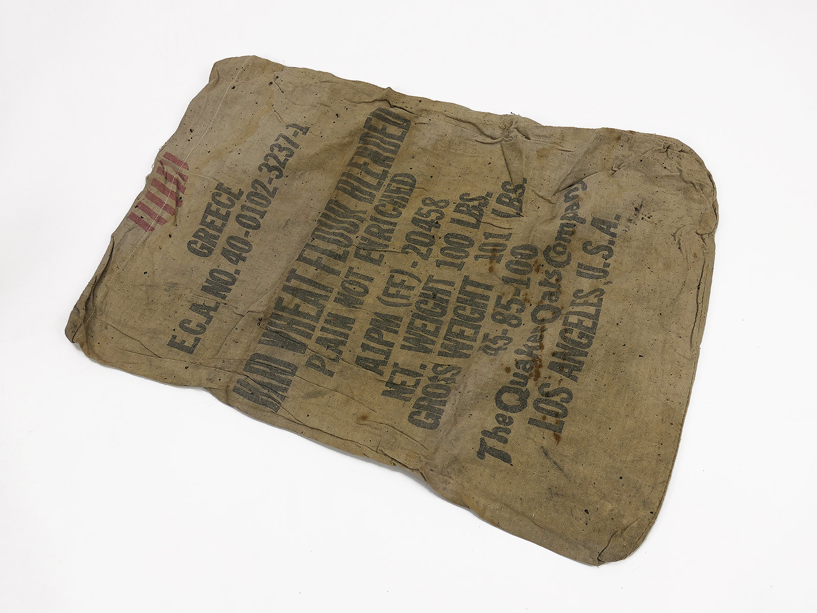 US Verpflegungs Sack Mehl Griechenland Wheat Flour 67x43cm