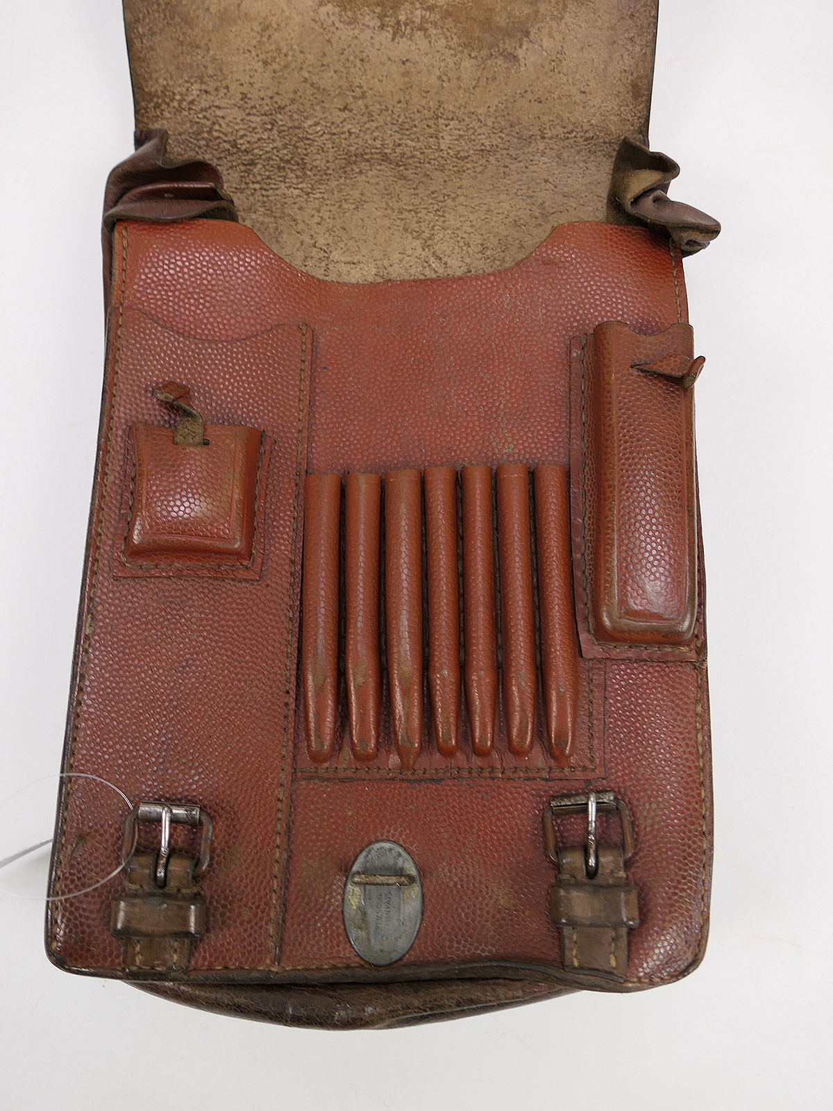 Wehrmacht / Luftwaffe Kartentasche Leder braun RBNr. Meldetasche COLLECTION