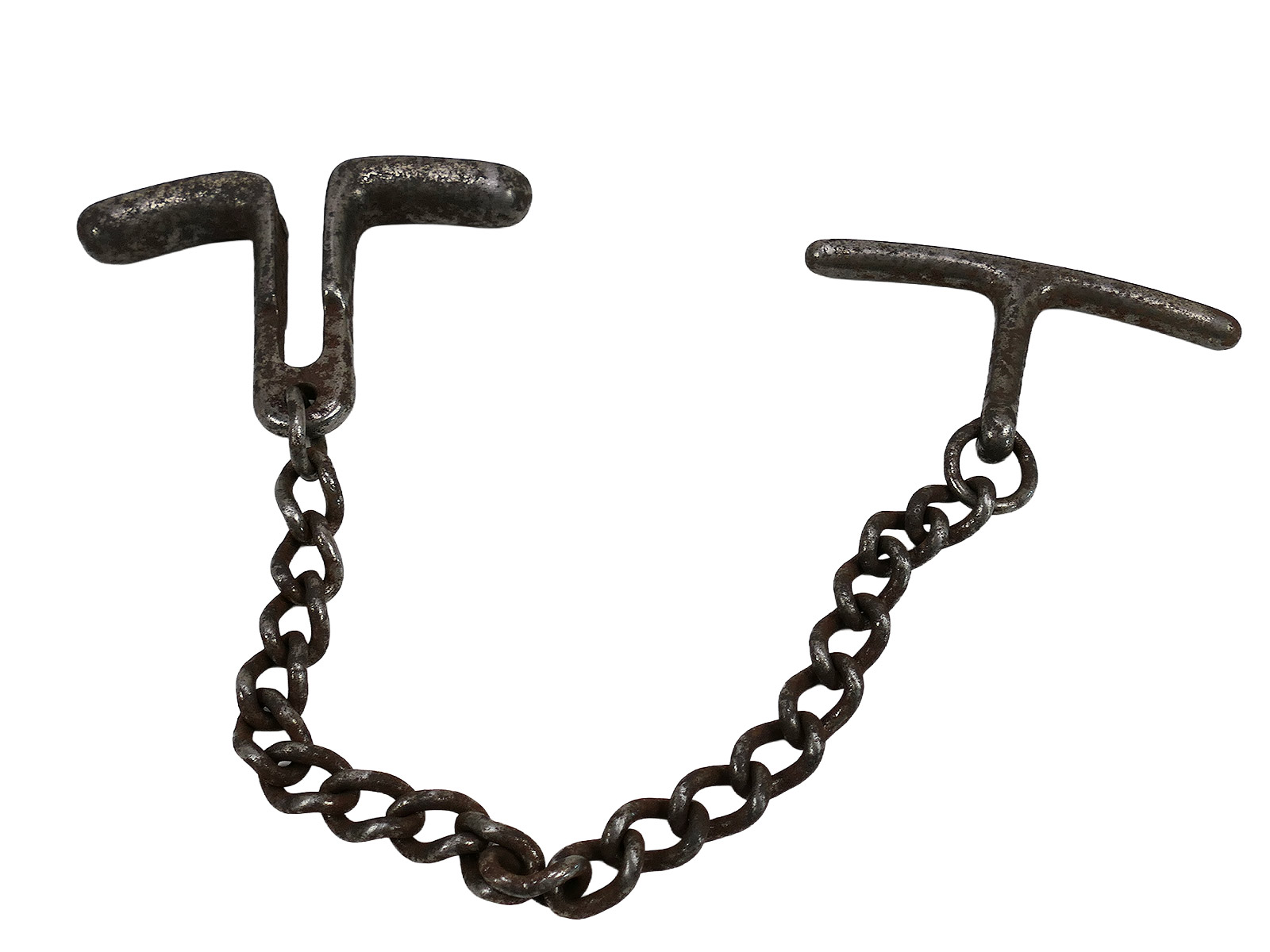 #F SS Hand Knebel Knebelkette Abführ-, Vorführ- oder Knebelkette ANTIK