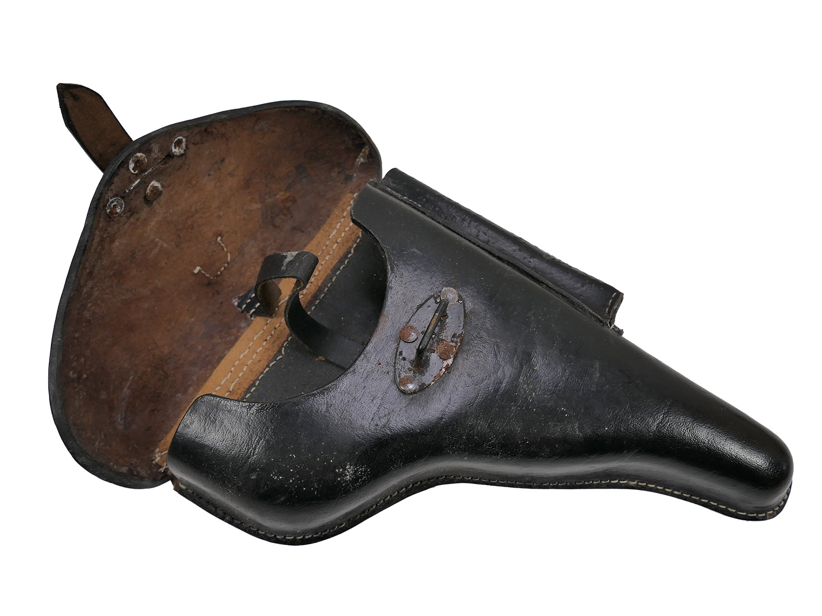 Einzelstück - Wehrmacht P38 Holster Koffertasche Lederholster Pistolentasche BATTLE WORN