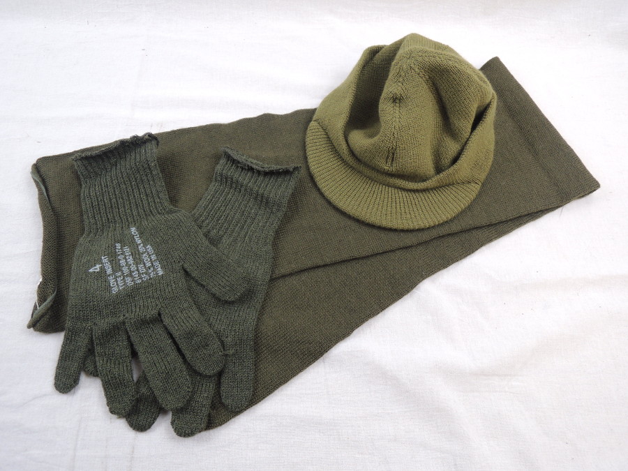 US Army GI Winter Set - Jeep Cap Schal Handschuhe