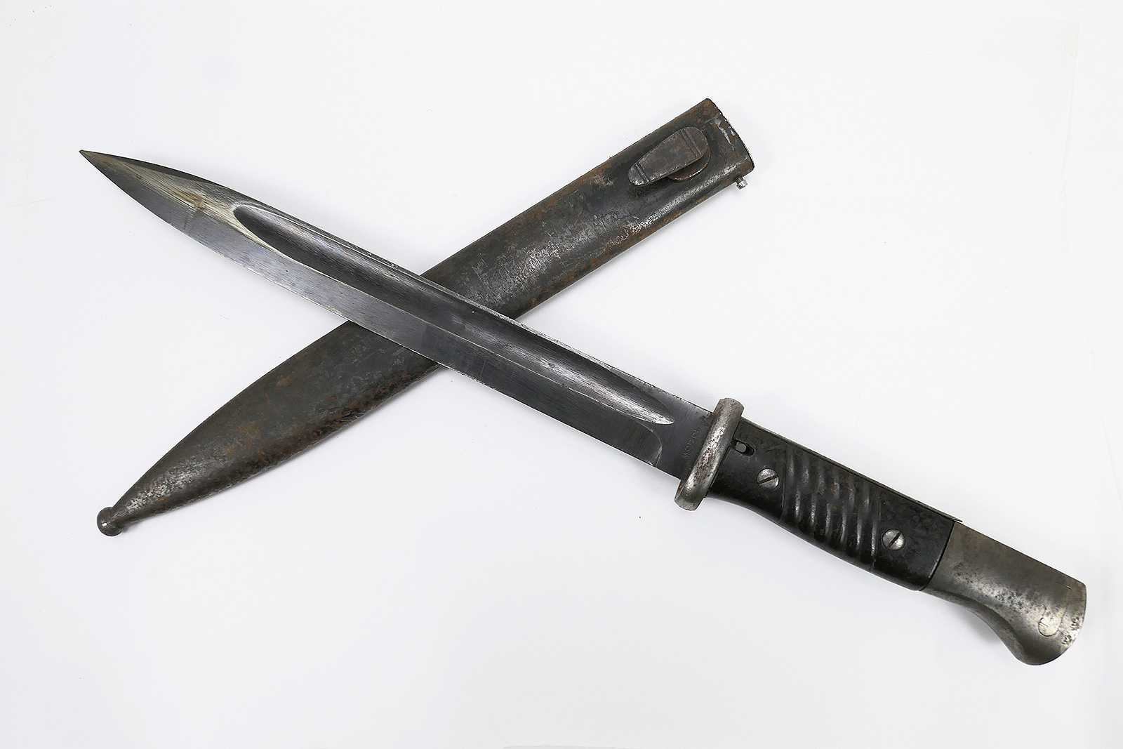 P1440142 Wehrmacht Bajonett M84/98 K98 / Seitengewehr 43 asw mit Scheide