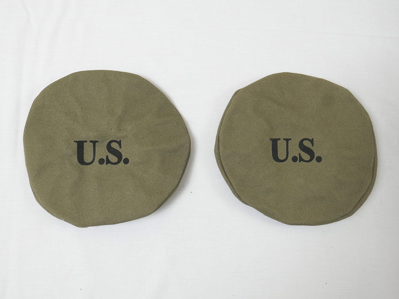 s-l1600-9vf6uBeDWkOeYi 2x US ARMY Canvas Lampe Scheinwerfer Abdeckung COVER Willys Jeep MB M201