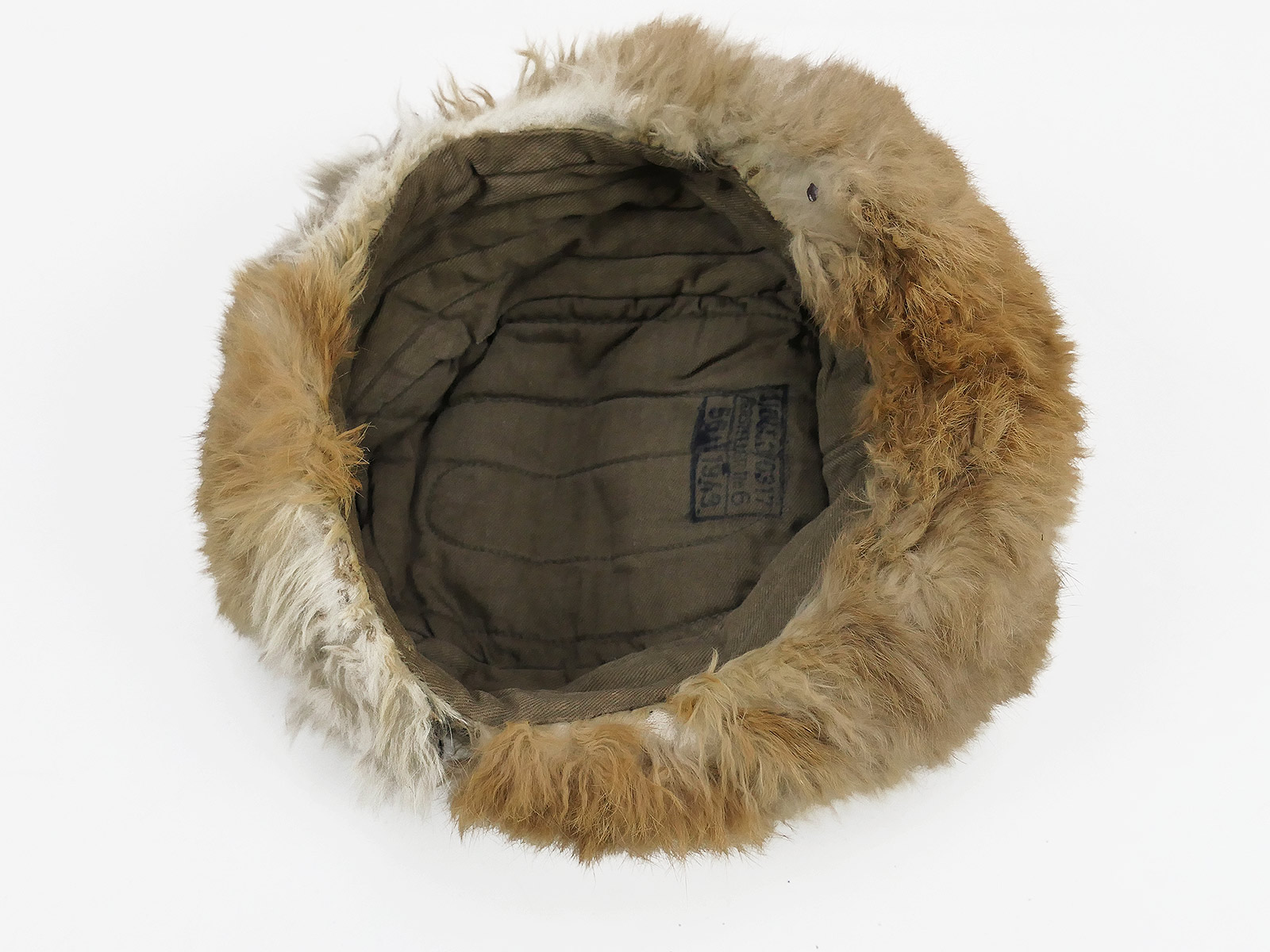 Einzelstück Wehrmacht Wintermütze Fellmütze Kaninchenfell Hasenfell Feldmütze Gr.56