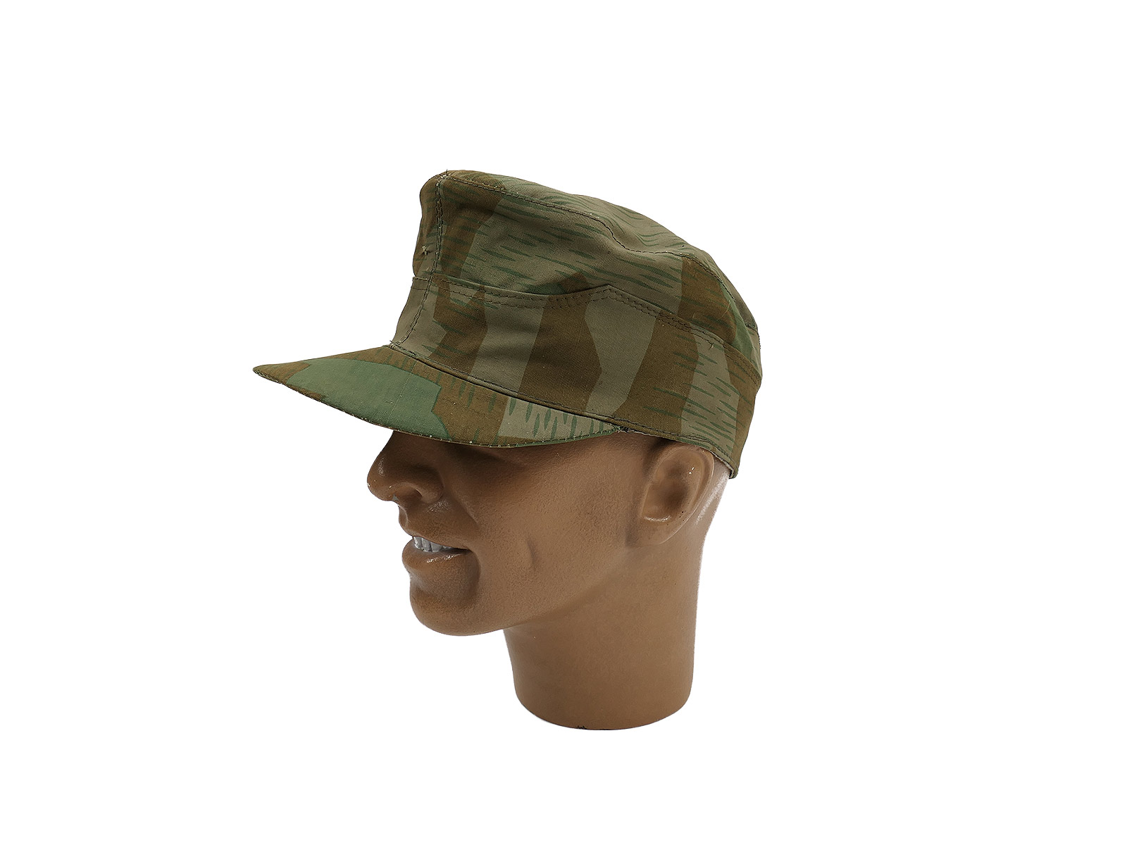 #A Wehrmacht Frontfertigung splittertarn Feldmütze Gr.58 Tarnmütze Original Stoff