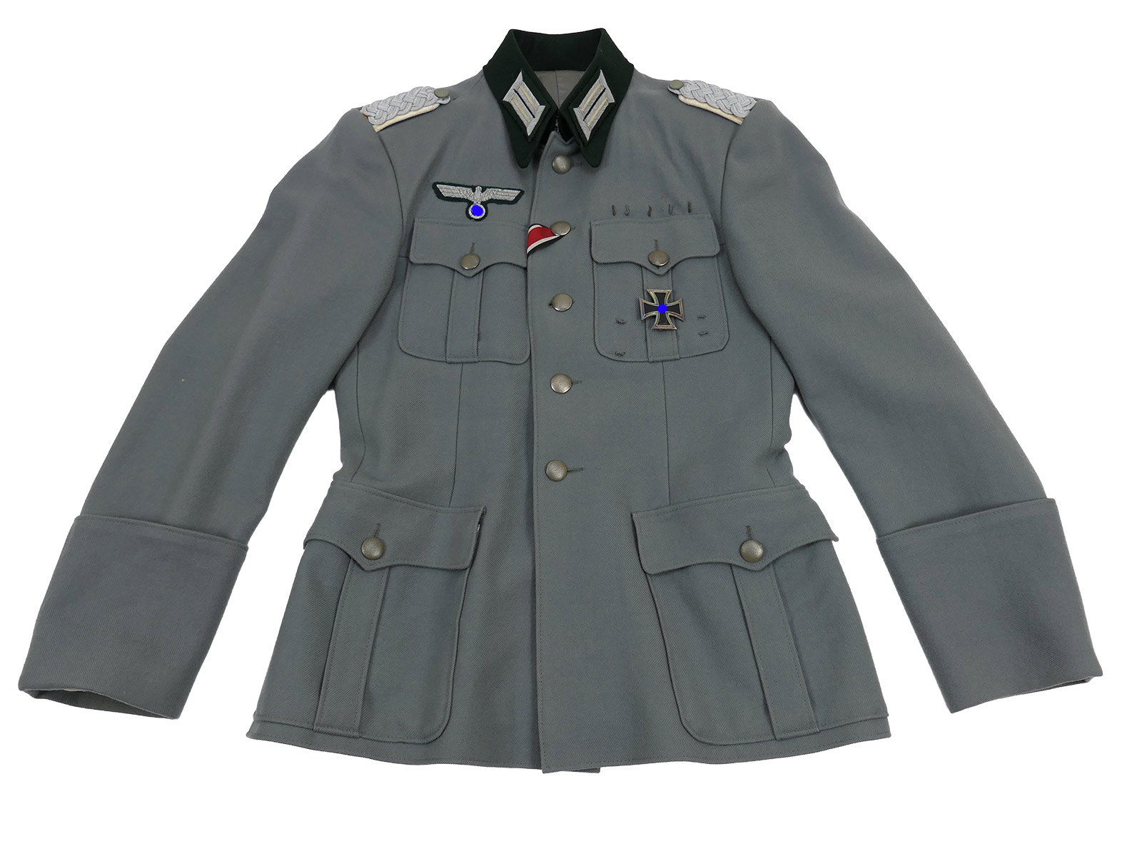 Offiziers Feldbluse Waffenrock INFANTERIE Uniformrock Janke COLLECTION BATTLE WORN