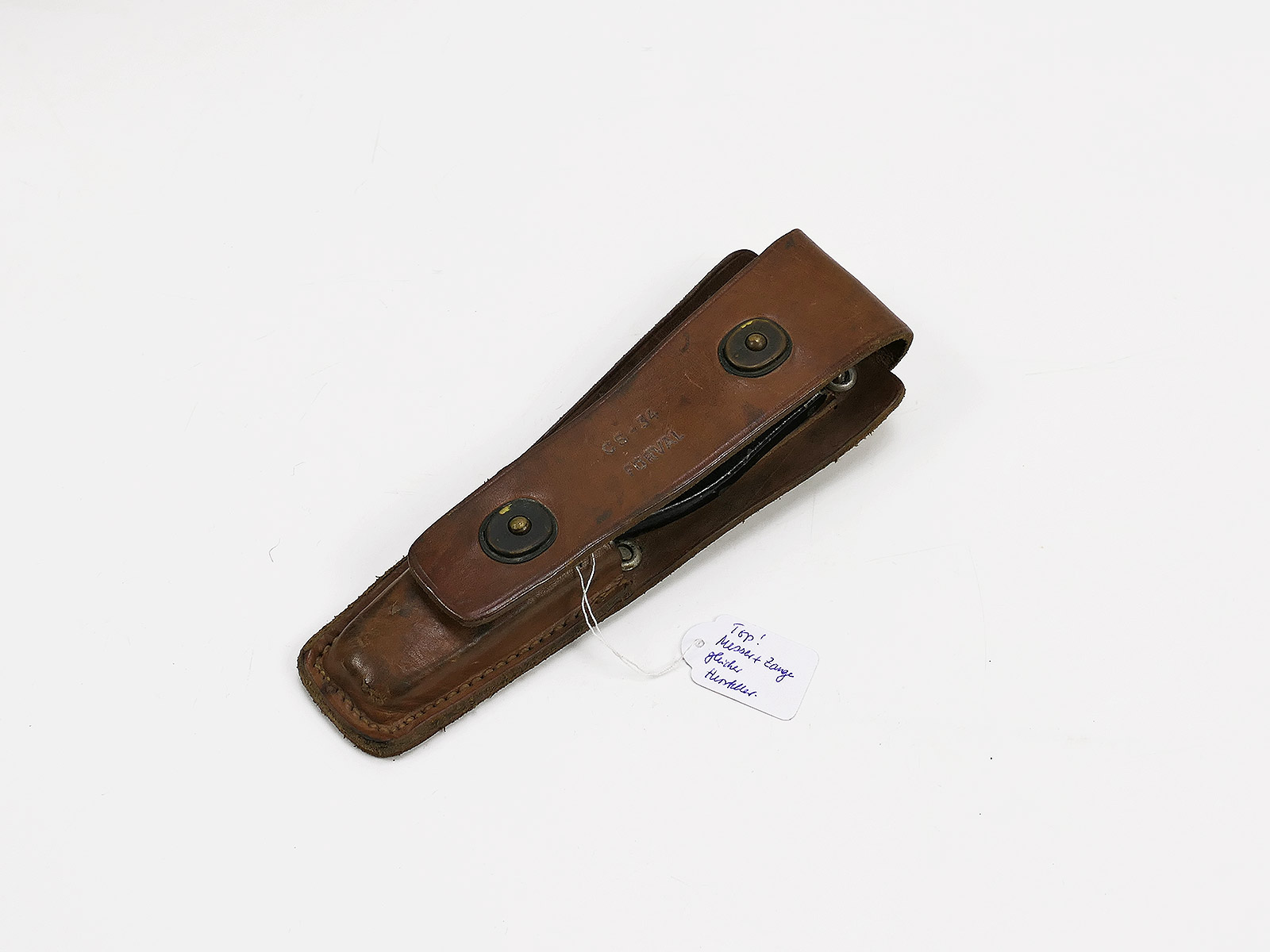 US WW2 Signal Corps Engineer Tool Kit CS-34 FORVAL pouch with pocket knife & pliers Messer u. Zange COLLECTION