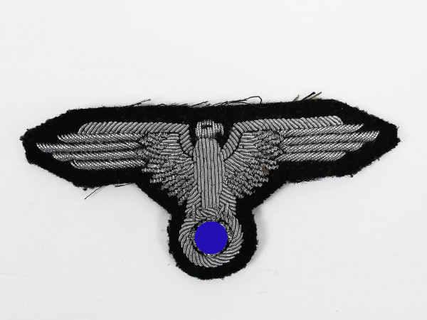 Waffen SS Offiziers Ärmeladler Uniform Feldbluse Silberfaden gestickt