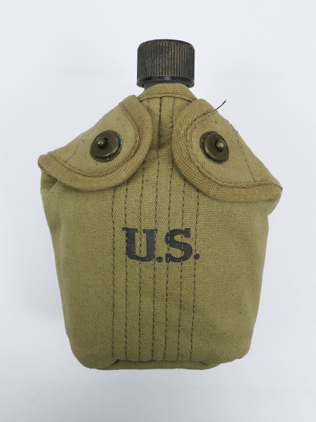 #09 Set US ARMY Feldflasche (Original) mit Becher und Feldflaschenbezug