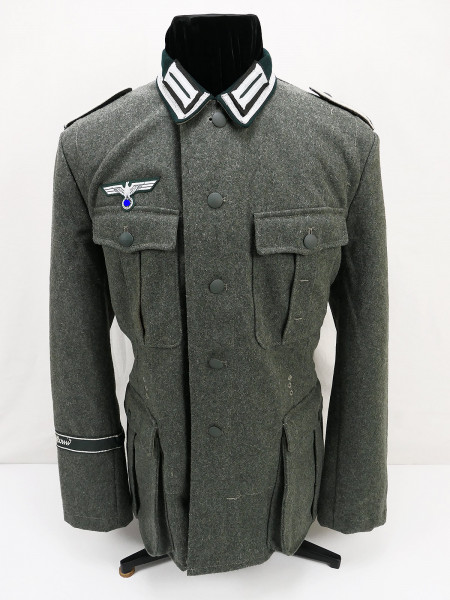Wehrmacht M36 Feldbluse Großdeutschland Uniform Ärmelband Kragenspiegel Litze Schulterklappen Gr.54