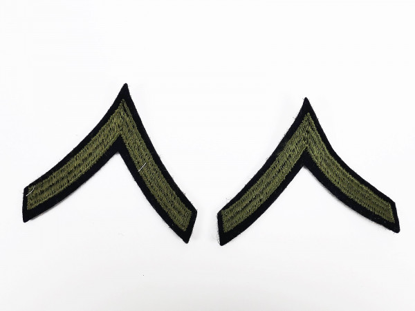 US ARMY WW2 Original Ranks 1x Paar Dienstgradabzeichen Rang Abzeichen PFC Privat First Class