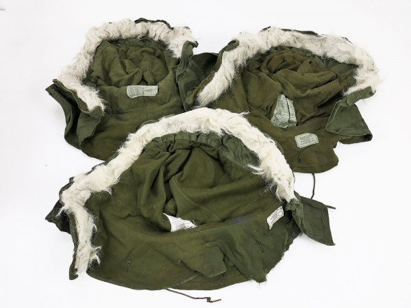 3x Original US ARMY Hood Winter Kapuze für Field Coat M-65 Parka Fellkapuze