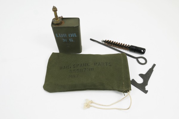 US Army Tool Spare Parts Bag Tasche mit Zubehör für .50 Cal Öler Putzzeug