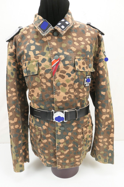 Waffen SS Uniform Sturmbannführer Otto Skorzeny Tarnjacke Ardennen + Führerkoppel 120cm