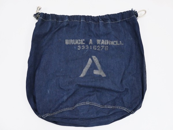 Original US Army WW2 Barrack Duffle Bag Blue Denim Seesack Wäsche Sack