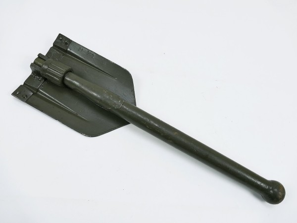 Original Wehrmacht WW2 Klappspaten mit Hersteller gcq 41 -überlackiert--