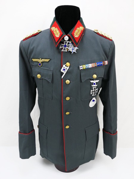 General Erwin Rommel M36 Gabardine Uniform m. Ritterkreuz Pour le Merit aus Museum