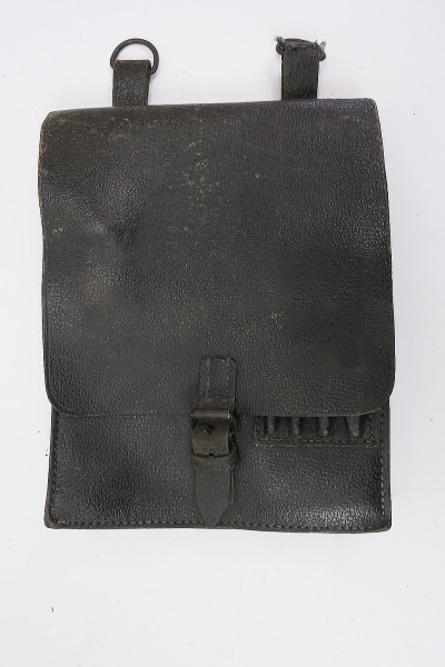 Kartentasche Leder schwarz Vintage Meldetasche
