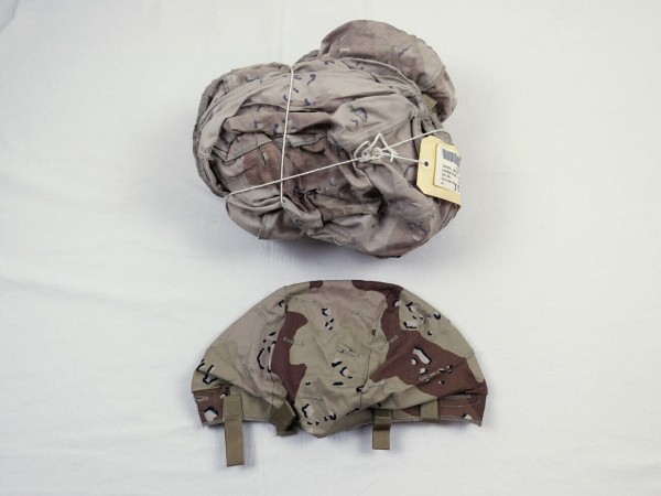 US Cover Helmet Desert Storm 6 color chocolate chip Helmbezug PASGT Medium Large