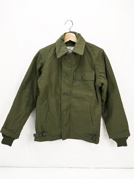 Original US NAVY Deck Jacket Cold Weather Permeable oliv XSMALL (80er J.) Bordjacke