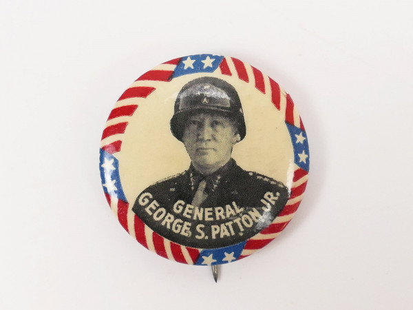 U.S Army WW2 Pin Button mit General George S. Patton Jr.