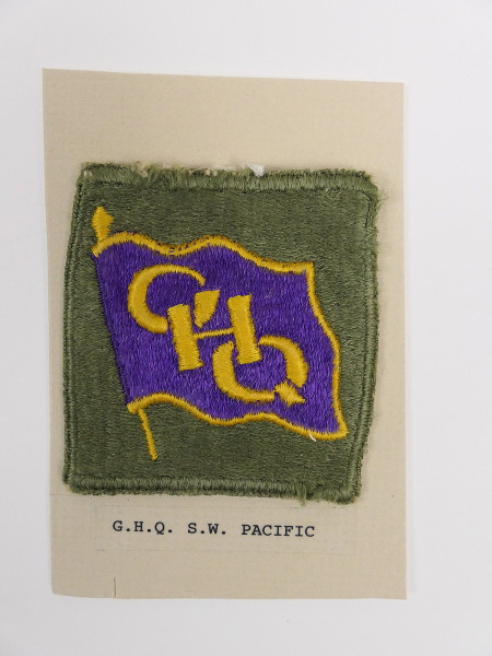 Original US ARMY WW2 Abzeichen Badge General Headquarters Southwest Pacific Command Patch