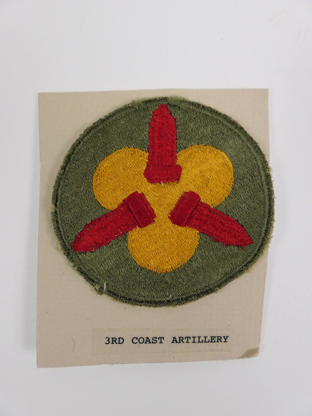 Original US ARMY WW2 Abzeichen Badge 3rd Coast Artillery Patch - U.S. Command / Special Units