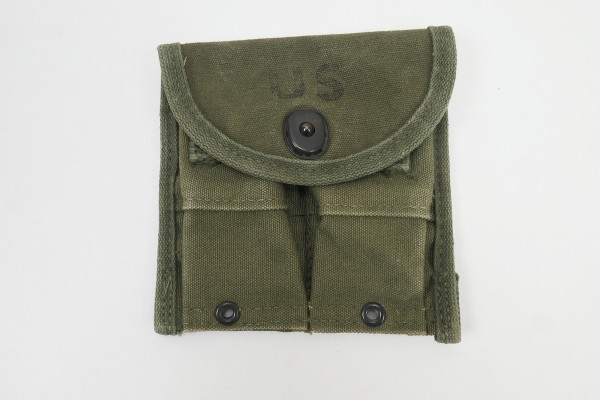 #B Original US ARMY Vietnam M1 Carbine Magazintasche Canvas Doppelmagazintasche