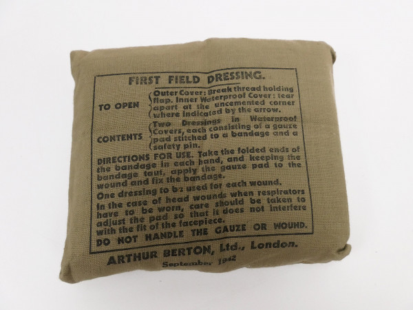 1942 Original Britisches Verbandpäckchen WW2 First Field Dressing