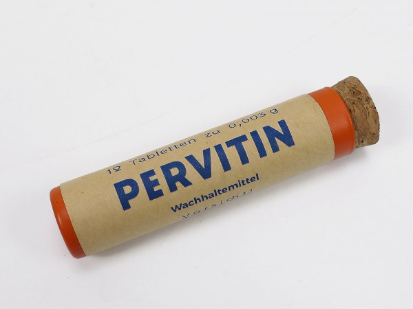 1x Leere Verpackung Pervitin Tabletten Wehrmacht Wachhaltemittel