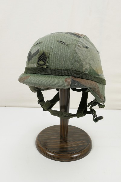 #51 US ARMY Paratrooper Gefechtshelm Original Combat Helm Gr.XS mit Woodland Helmbezug