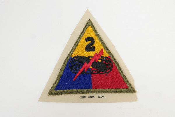 US ARMY WW2 Patch Ärmelabzeichen 2nd Armored Division Panzerdivision 1941-1947