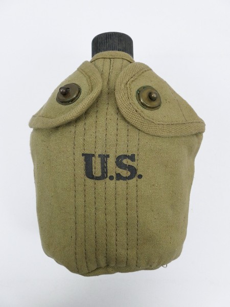 #12 Set US ARMY Feldflasche (Original) mit Becher und Feldflaschenbezug