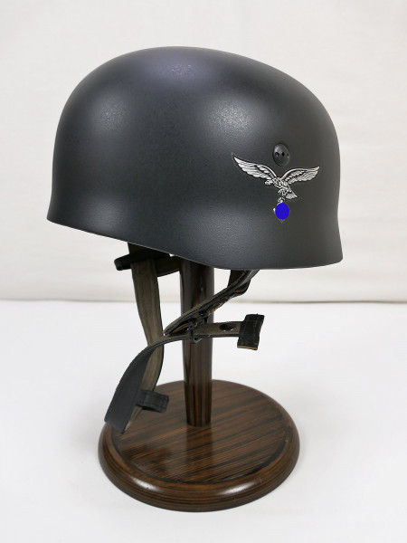 Einzelstück WK2 LW Fallschirmjägerhelm Stahlhelm M38 Luftwaffe Glocke blaugrau 59/60